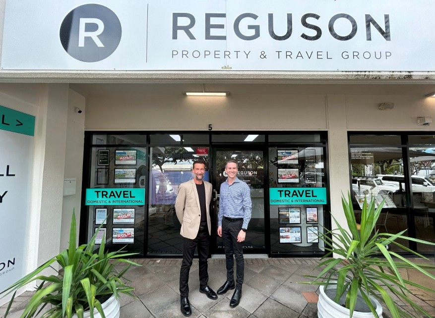 Network Development Manager, Paul Millan, with Reguson Travel & Cruise owner Rane Reguson